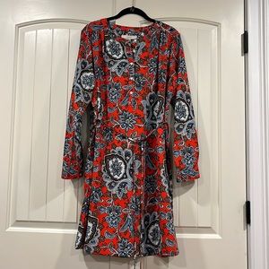 Loft Button Henley Dress Large